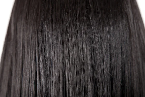 Textura de cabelo liso brilhante preto — Fotografia de Stock