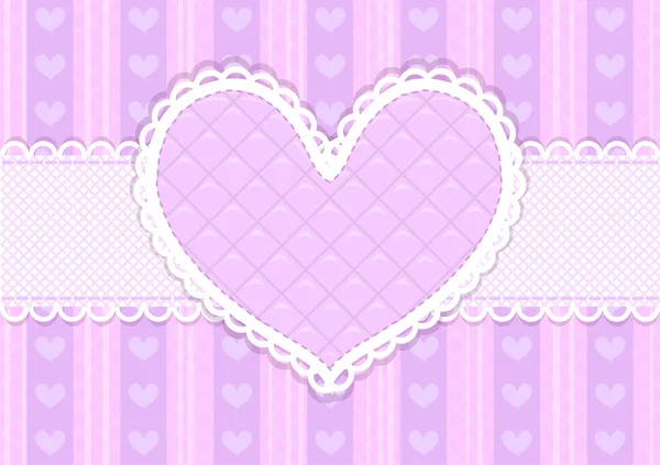 Vektor rosa und lila süße Valentinskarte — Stockvektor