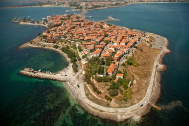 Old Nessebar, aerial view clipart