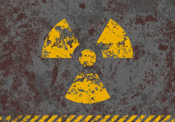 stock vector Vector grunge illustration of radiation sign