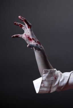 Creepy zombie hand, extreme body-art clipart