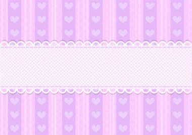 Vector pink and purple cute heart background clipart