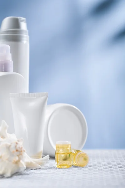 Composition of skincare items — Stock Photo, Image