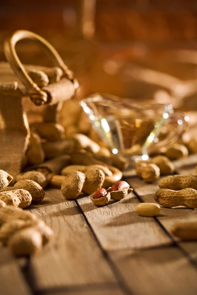 Zusammensetzung von Erdnüssen — Stockfoto