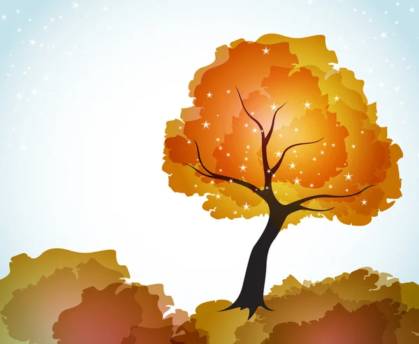 stock vector Autumn tree
