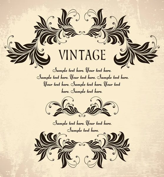 Invitación Vintage — Vector de stock