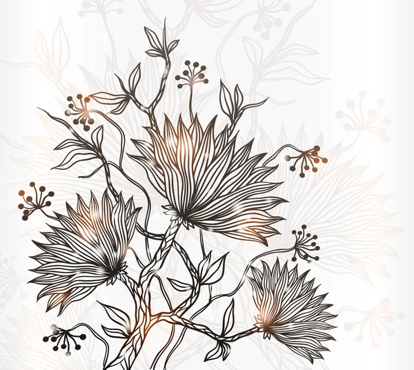 Красиві стилізовані хризантеми — стоковий вектор