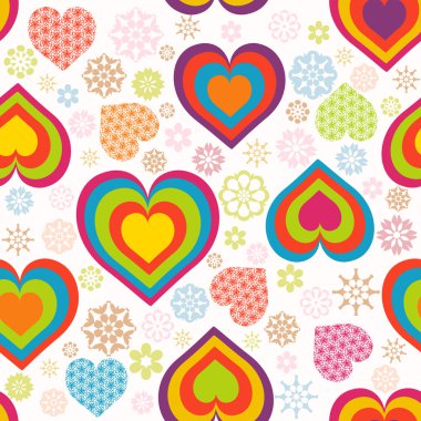 Vector illustration of a seamless heart pattern. Valentine clipart