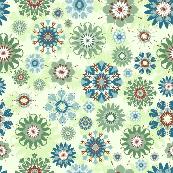 Vector illustration of a floral seamless pattern — Stock Vector