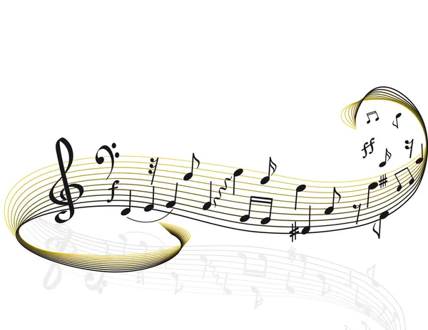 Thème musical. Illustration vectorielle — Image vectorielle