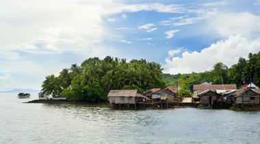 Philippines fishermans village clipart