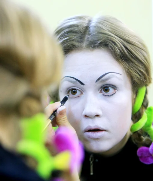 Maquiagem de mímica — Fotografia de Stock
