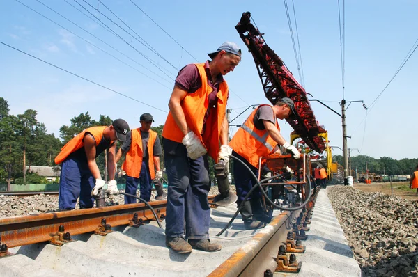 Lavoratori delle ferrovie — Foto Stock