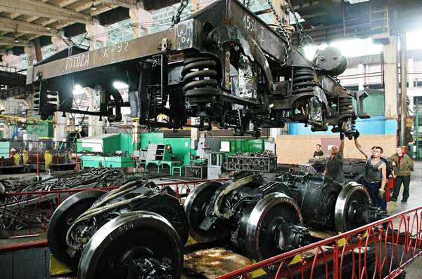 stock image Workers at factory