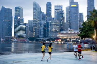 Running in Singapore clipart