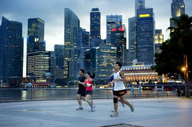 Running in Singapore clipart