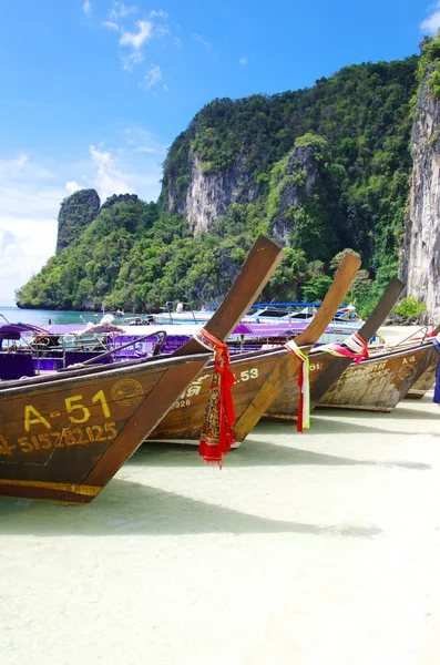 Longtail boten Andamanzee — Stockfoto
