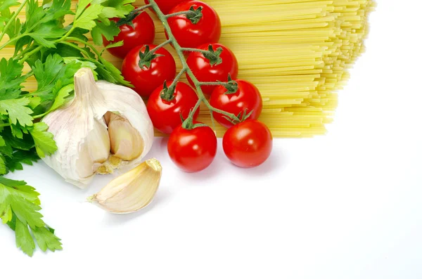 Nudeln mit Tomaten — Stockfoto