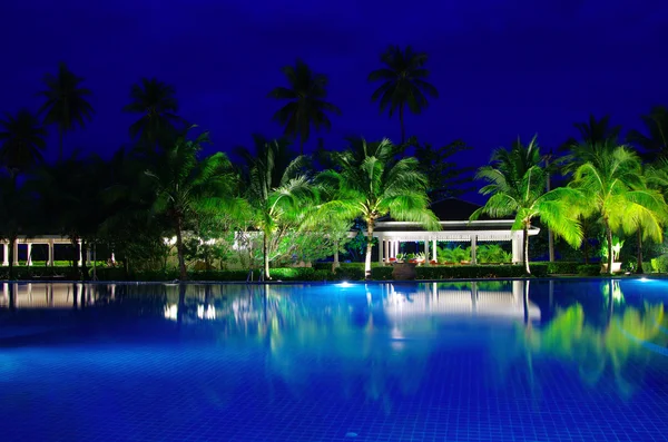 Swimming pool in night — Stock Photo, Image