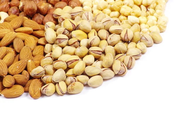 Nuts on white — Stock Photo, Image