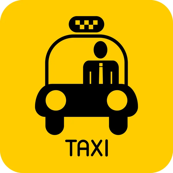 Ταξί - εικονίδιο του φορέα — Διανυσματικό Αρχείο