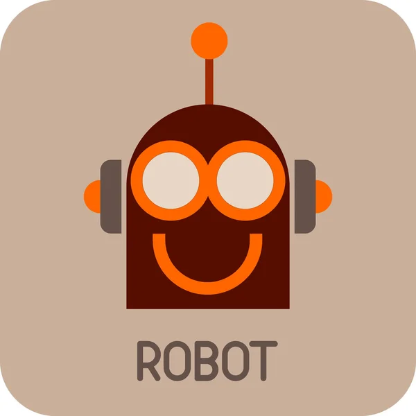 Vicces Robot - vektor ikon — Stock Vector
