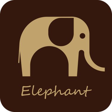 The Elephant - vector icon clipart