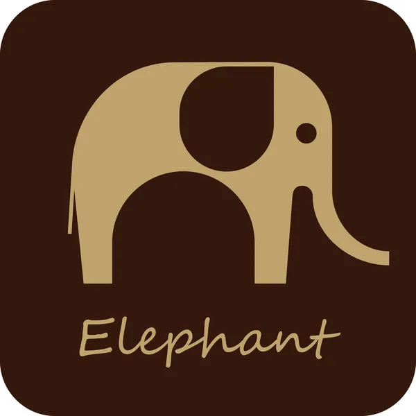 O elefante - ícone vetorial — Vetor de Stock