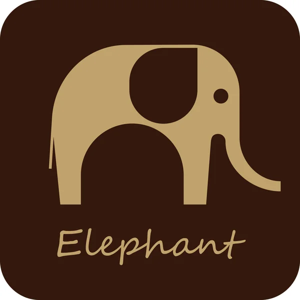 stock vector The Elephant - vector icon