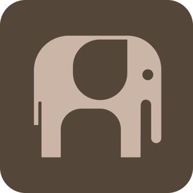 The Elephant - vector icon clipart