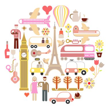 Travel - vector illustration clipart