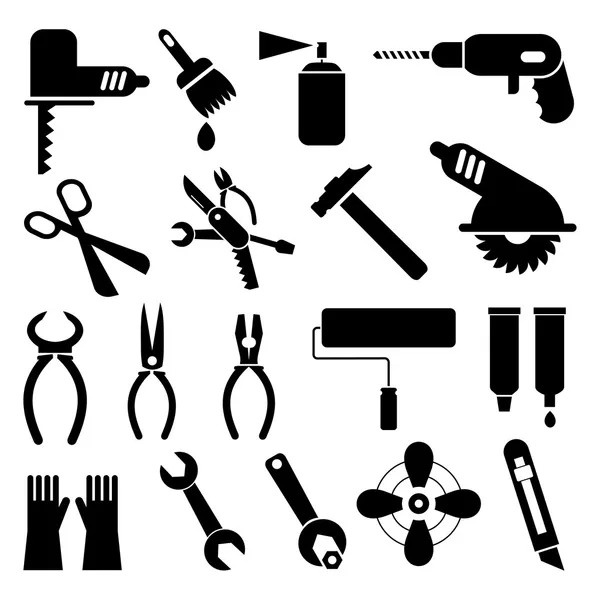 Иконки инструментов — стоковый вектор