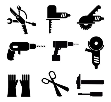 Tools icon set clipart