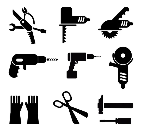 Conjunto de ícones ferramentas —  Vetores de Stock