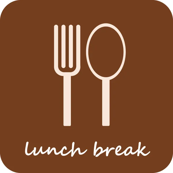 Lunch break - isolerade vektor icon — Stock vektor