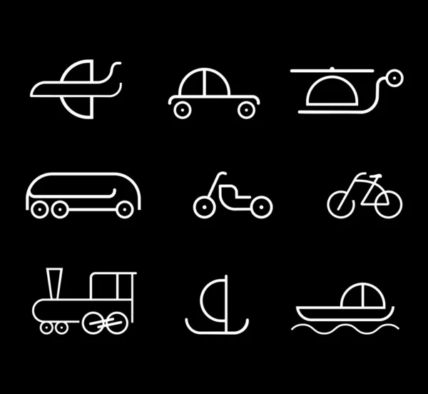 Transpot - conjunto de iconos vectoriales — Vector de stock