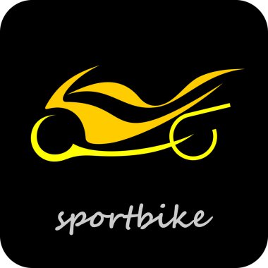 Sportbike - vector icon clipart