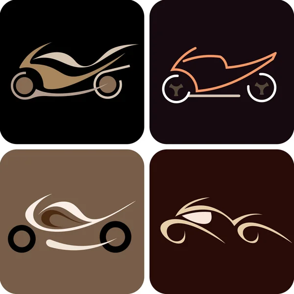 Motocicleta - ilustración vectorial — Vector de stock