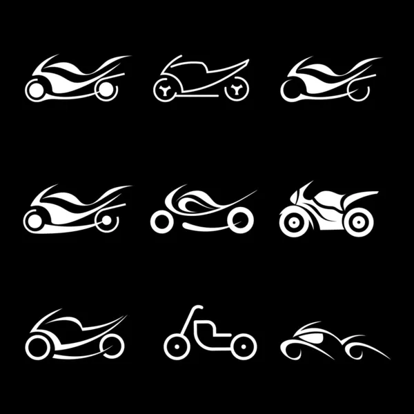 Motos - iconos vectoriales — Vector de stock