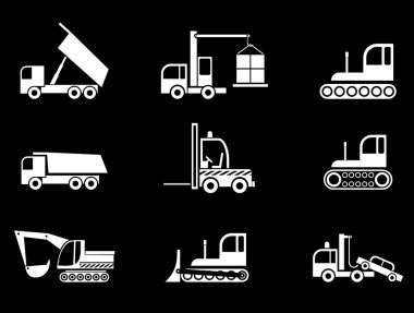 Heavy Equipment - vector icons clipart