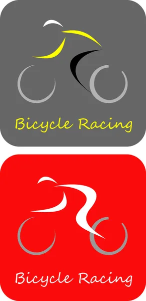 Bicycle Racing - vector icon — Stock Vector