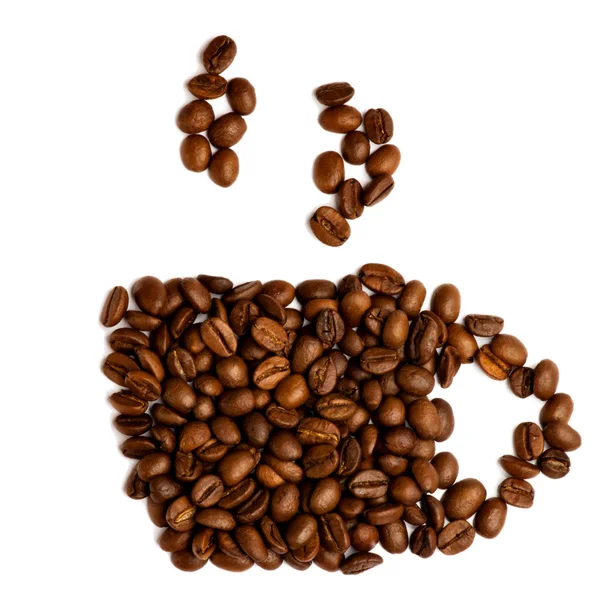 Taza de café de granos de café —  Fotos de Stock