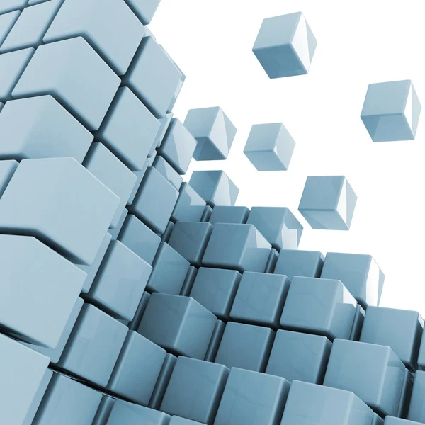 Some cubes getting detached abstract background — Stock Photo, Image