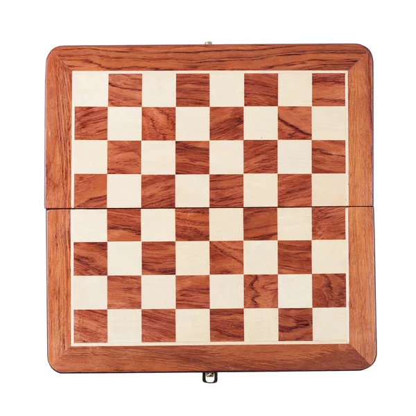 Schachbrett isoliert über weißem Hintergrund — Stockfoto