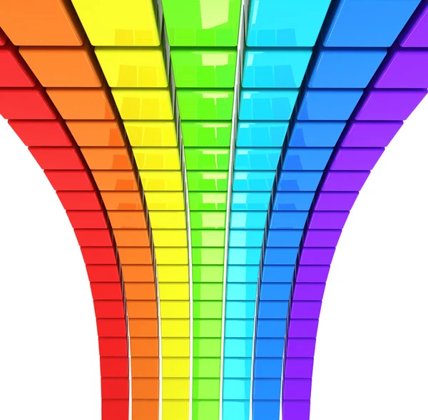 Renkli küpler arka planında yapılan spektrumu — Stok fotoğraf