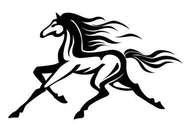 Running horse clipart