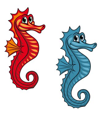 Funny seahorse clipart