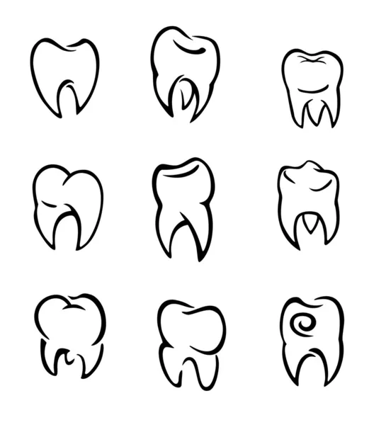 Zestaw zębów — Wektor stockowy