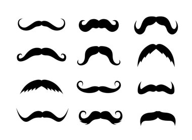 Set of mustaches clipart
