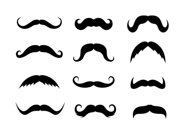 Set of mustaches — Stock Vector